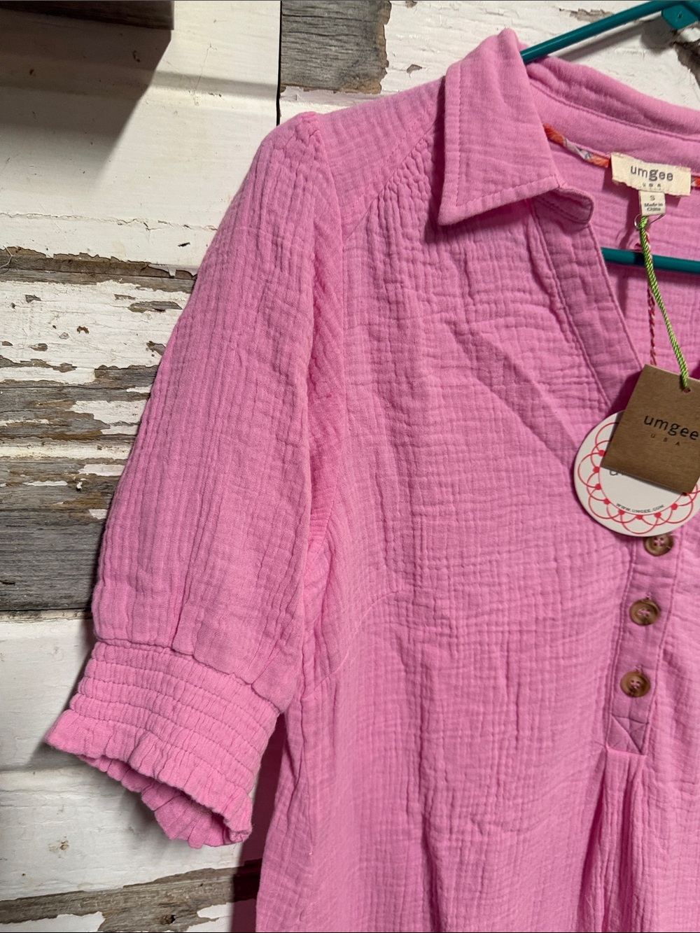 Umgee Pink Ruffle-Hem Mini Dress - Picture 3 of 8